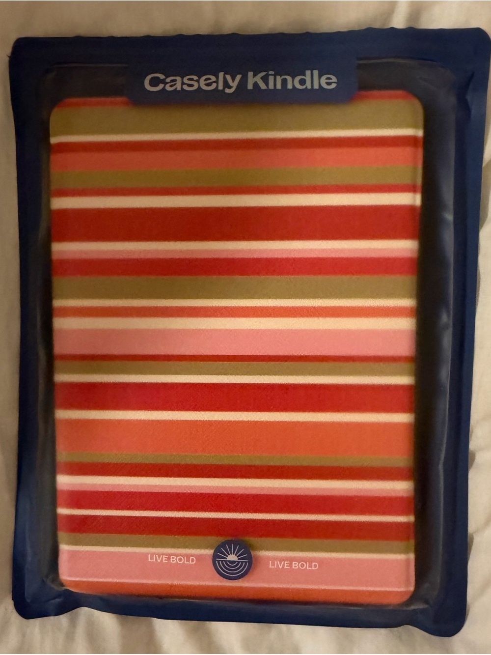 Casely Kindle Stripe kindle Sleeve in Pink, Red and Green